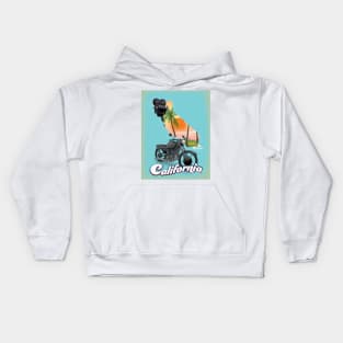 Vintage Californian travel poster Kids Hoodie